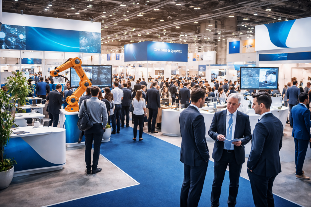 exposición industrial en pleno auge en una feria